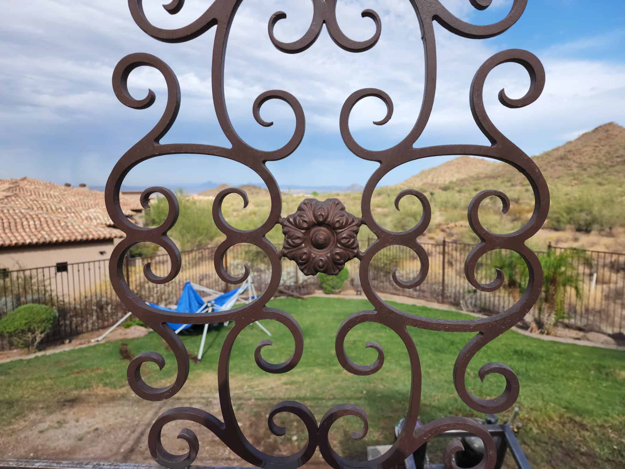 pool fence decorative element