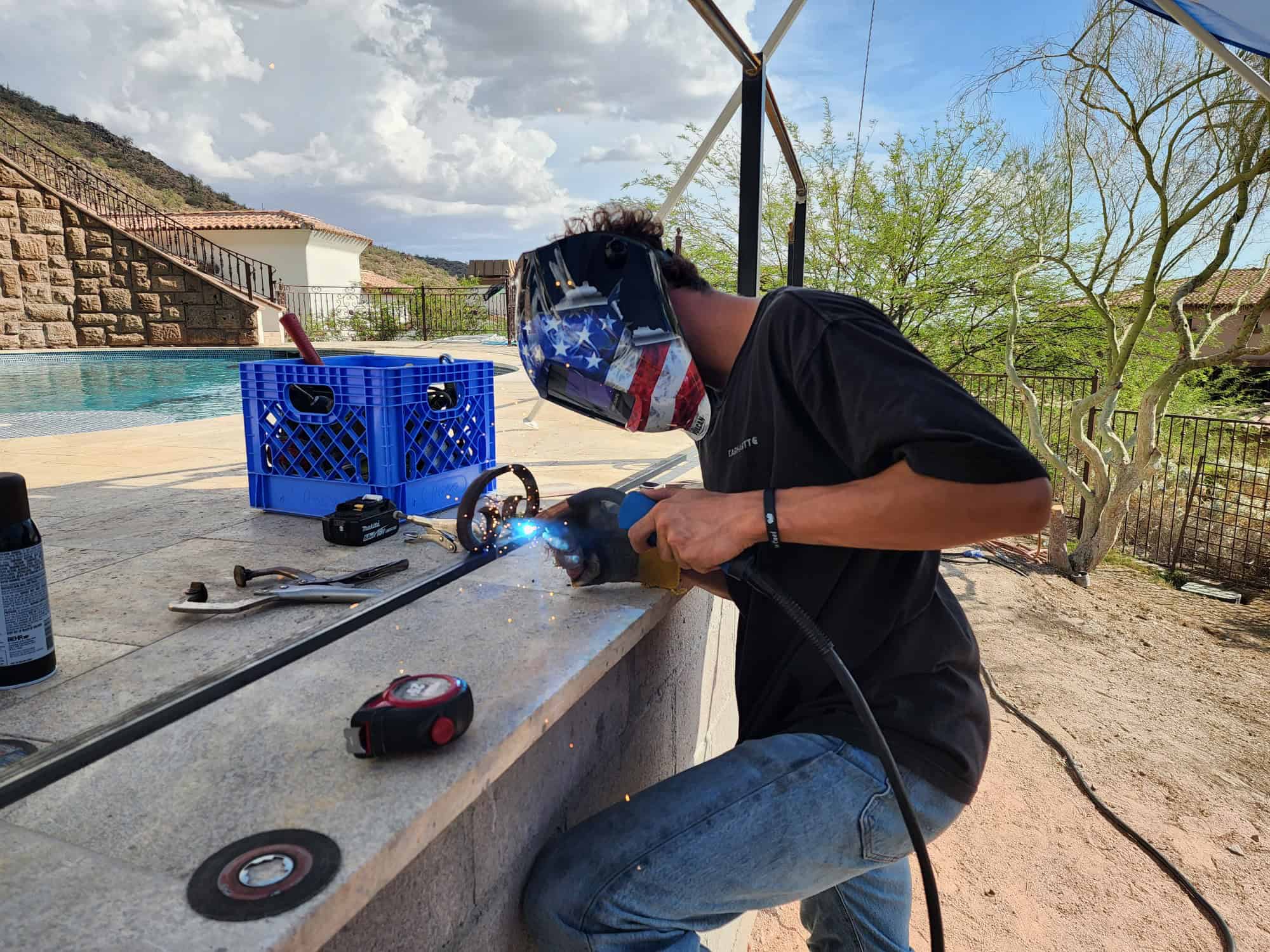 Pool Fence Welding Project In Las Sendas Mesa AZ