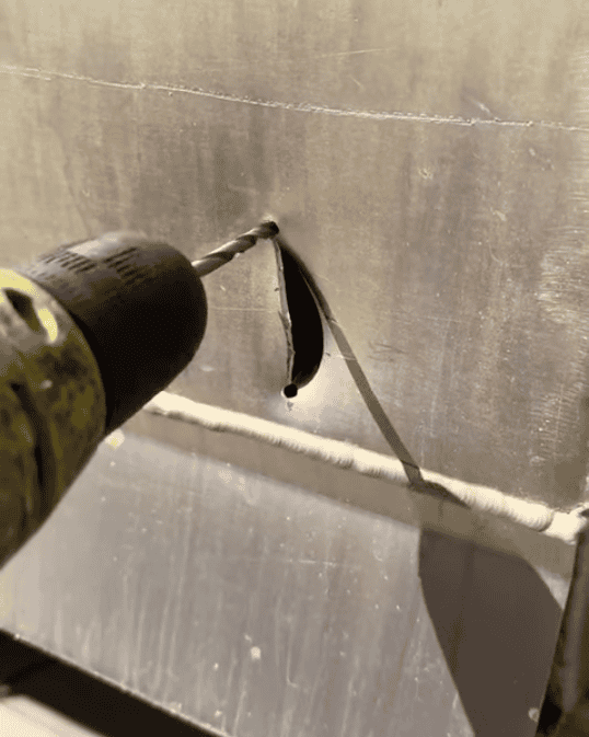 Prepping The Hole For Tig Welding