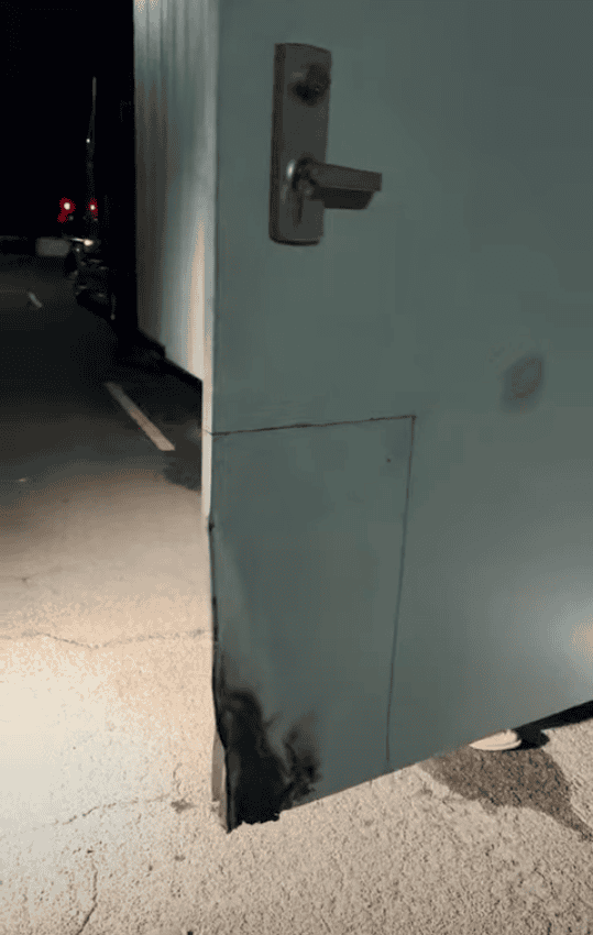 Damaged Door Panel