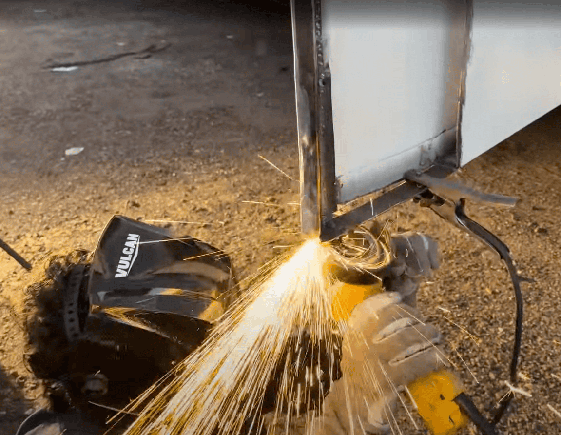 Prepping surface for welding