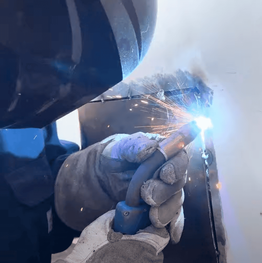 Welding new panel section