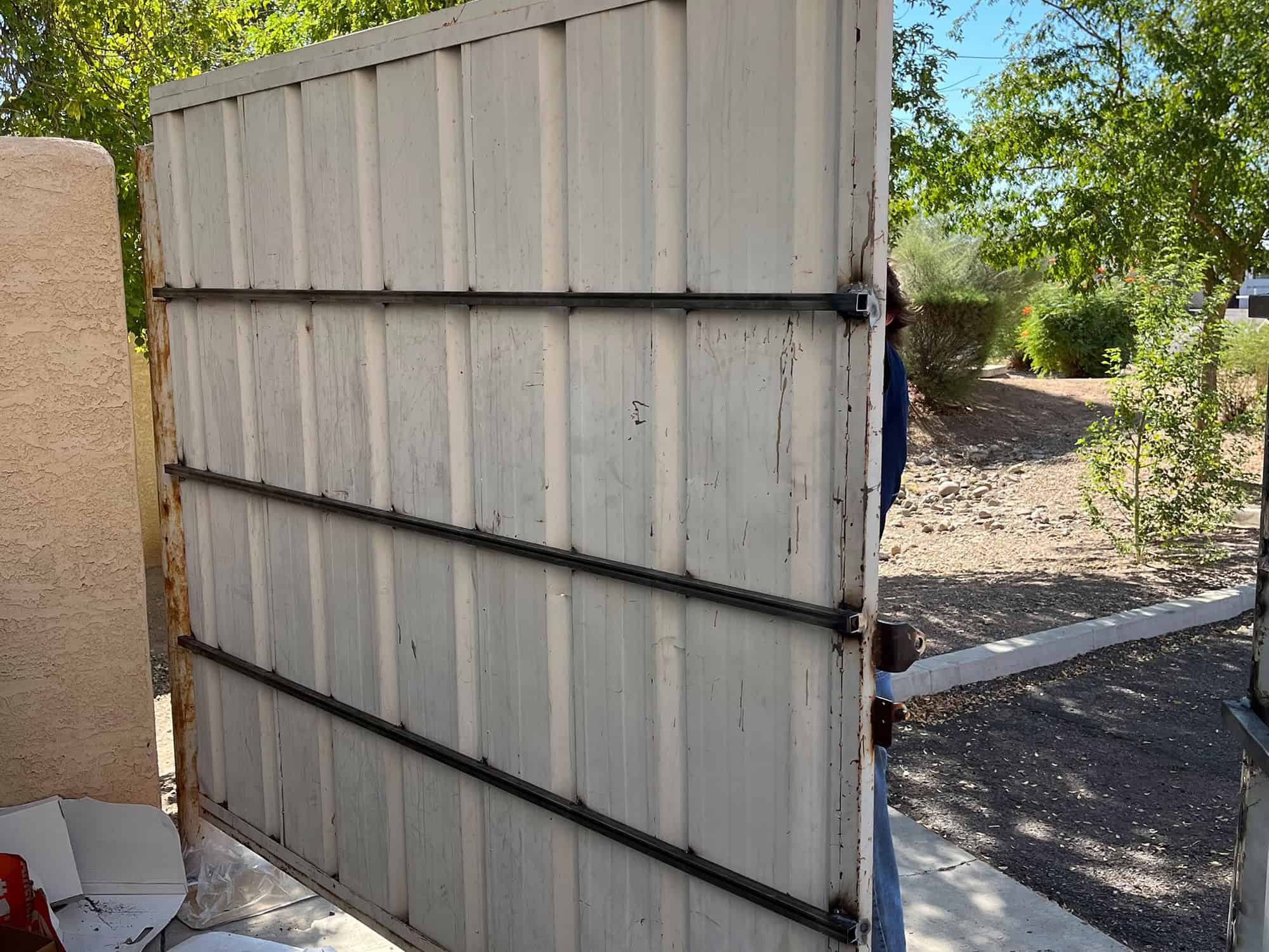 Dollar General Security Gate Welding Project Before Paint