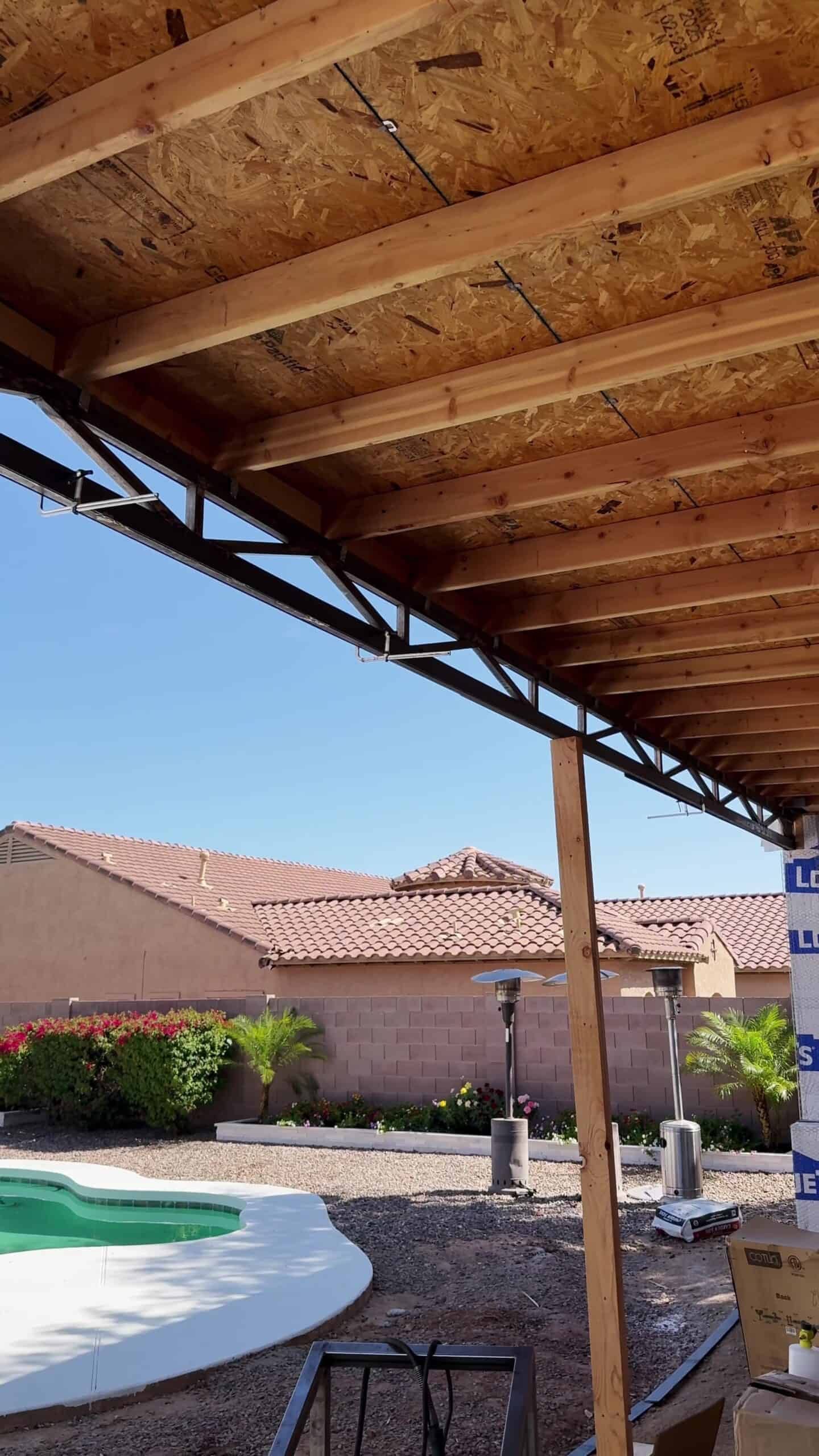 Finished Outdoor Metal Truss Structure