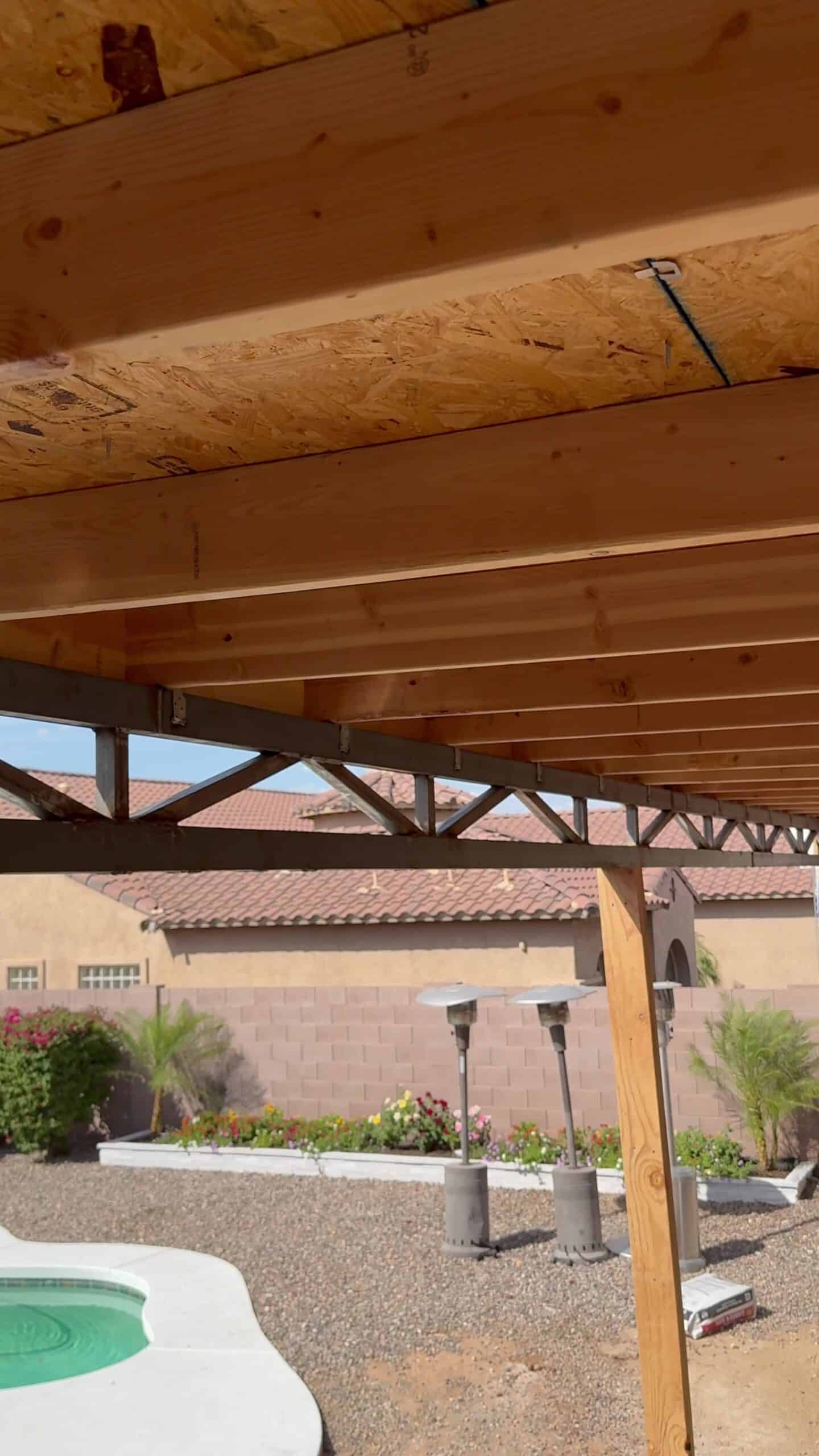 Backyard Steel Truss Installation